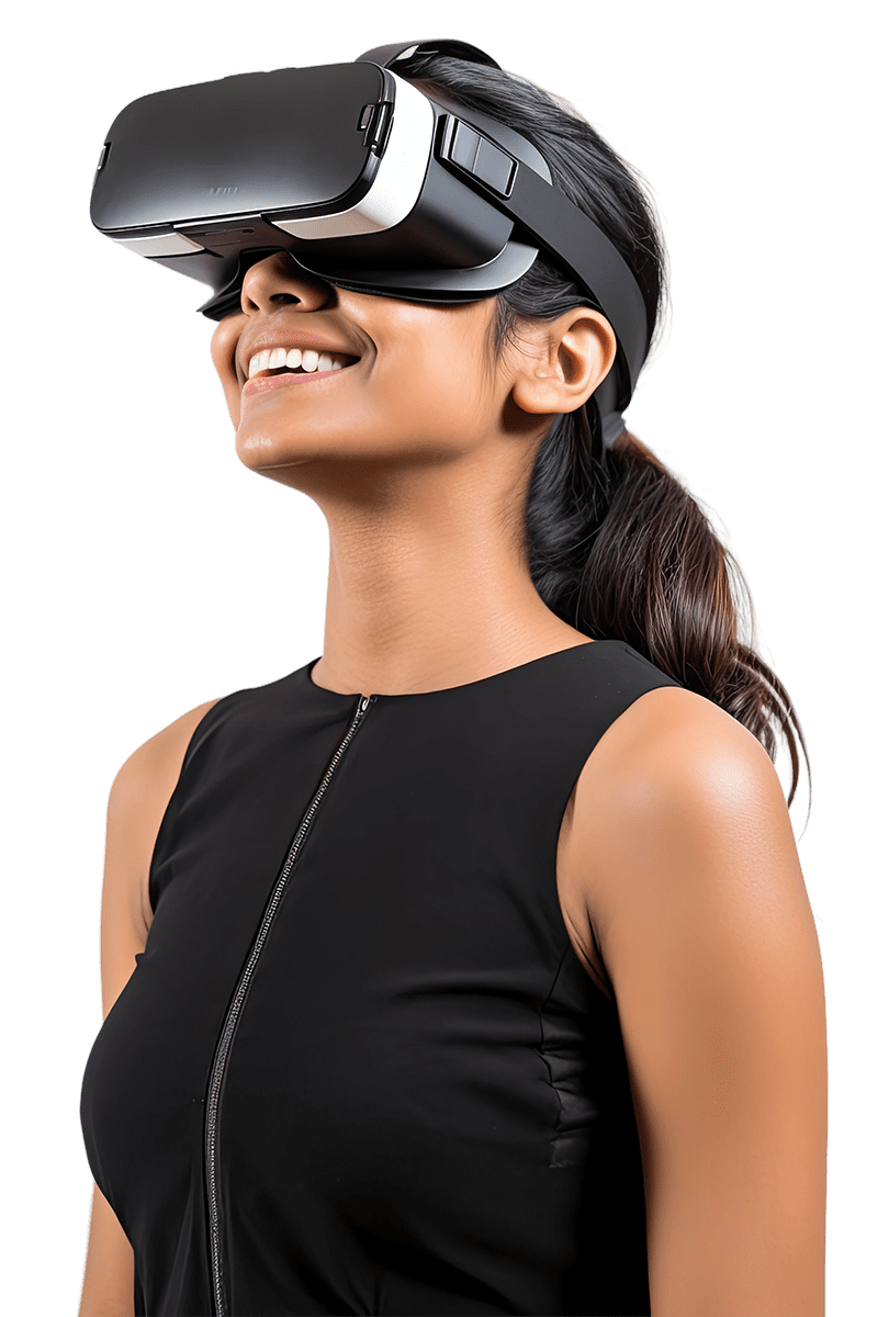 woman with VR